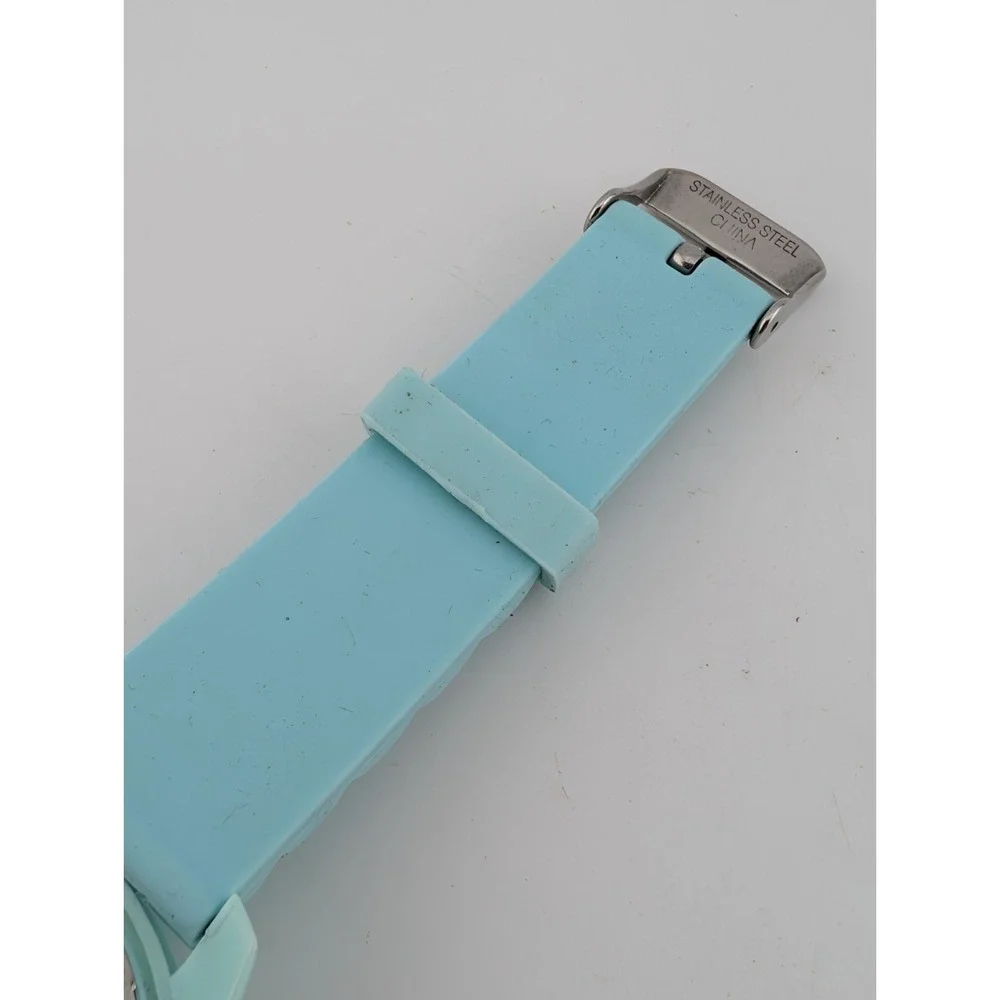 Owl Watch Women 40mm Case Teal Silicone‎ Band- New Battery